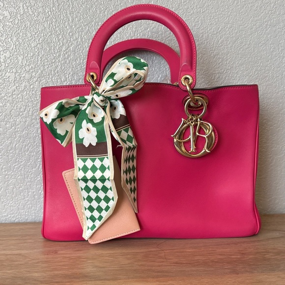 Dior Handbags - Dior Pink Satchel with Clutch and Crossbody Strap